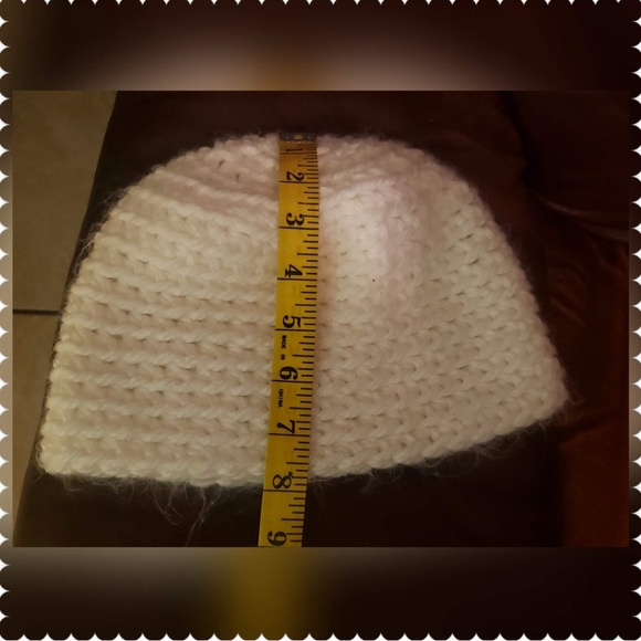 Cozy White Knit Beanie - Picture 2 of 3